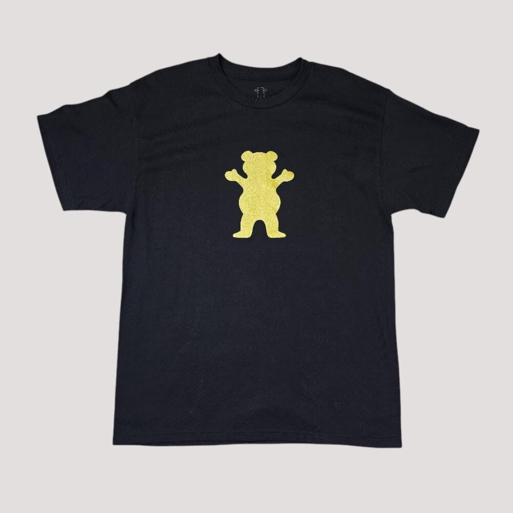 Grizzly Griptape Angry Bear Graphic Tee Mens L Black